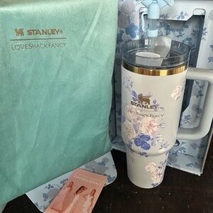 Stanley Cream Tumbler with Lavender & Pink Floral Accents